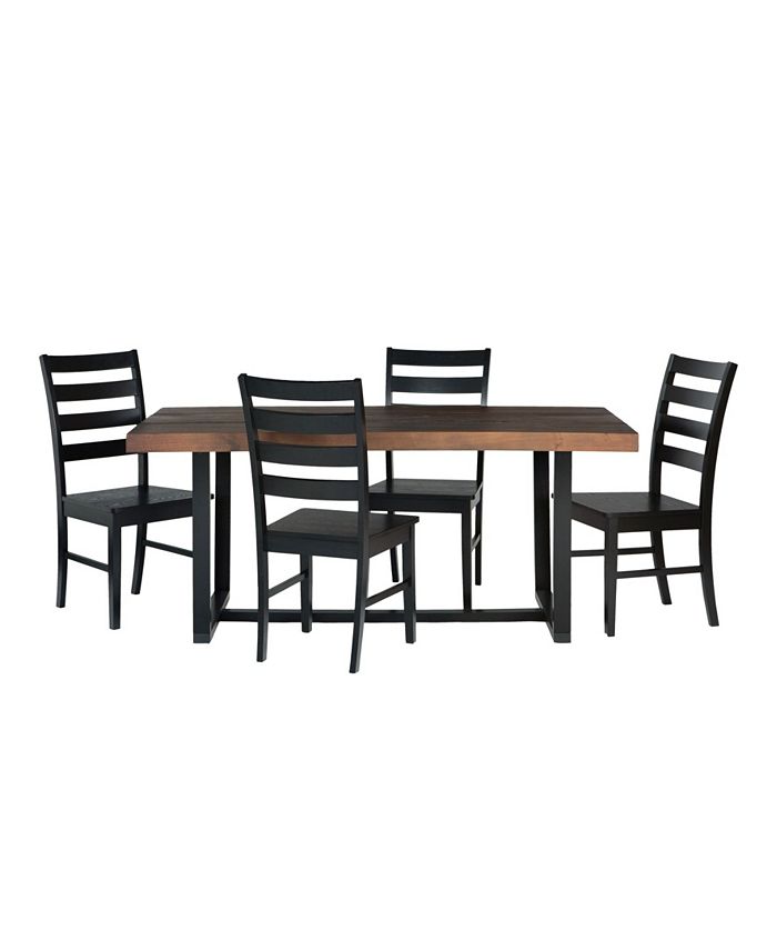 Walker Edison 5Piece Farmhouse Dining Set Macy's