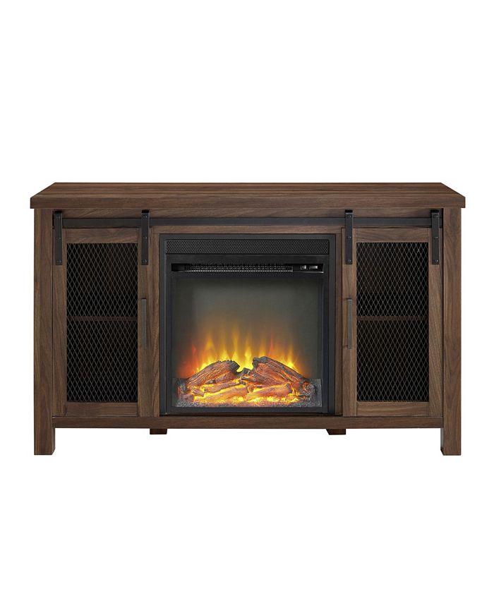 Walker Edison 48" Rustic Farmhouse Fireplace Tv Stand & Reviews Furniture Macy's