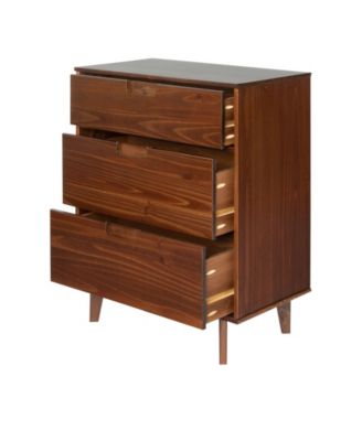 Walker Edison 3 Drawer Mid Century Modern Wood Dresser - Macy's