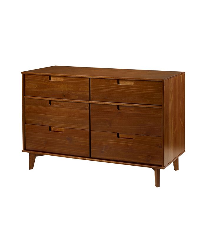 Walker Edison 6 Drawer Mid Century Modern Wood Dresser Macy's