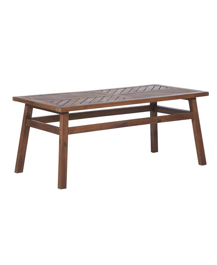 Walker Edison Patio Wood Coffee Table Macy's