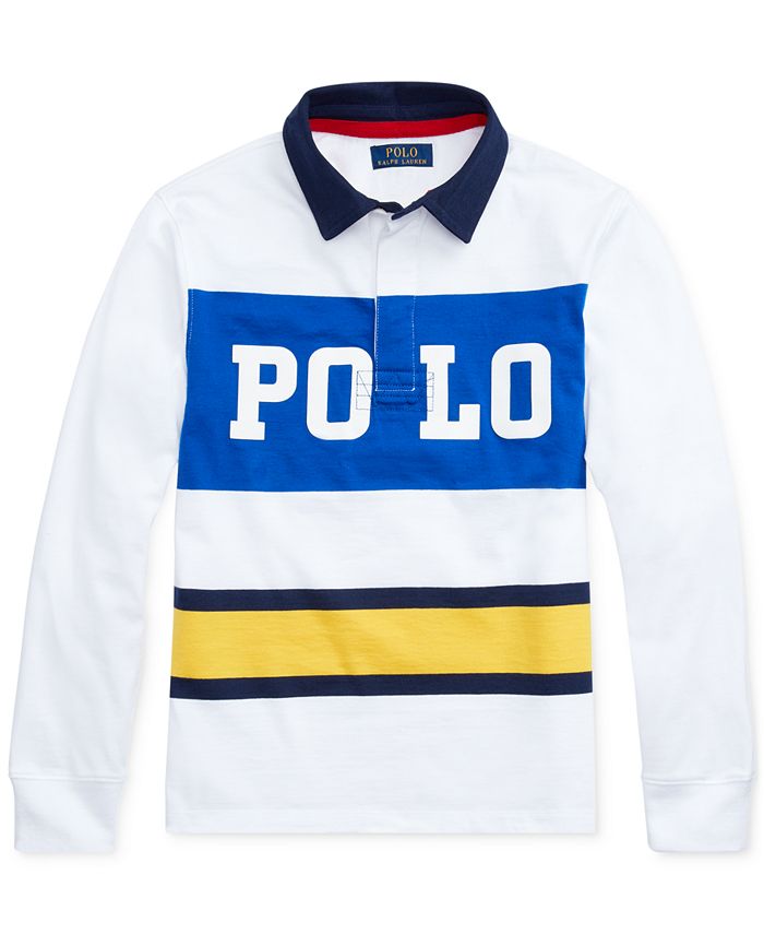 Polo Ralph Lauren Big Boys Cotton Jersey Graphic Rugby Shirt - Macy's