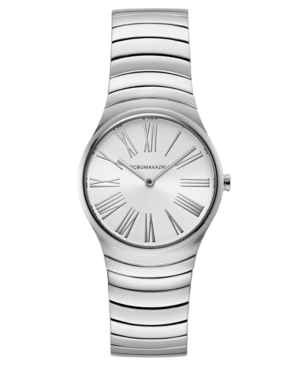 image of Bcbgmaxazria Ladies Round Silver Stainless Steel Bracelet Watch, 33mm