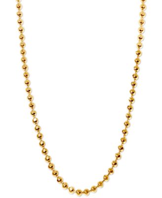 20" Ball Chain Necklace in 14k Gold 
