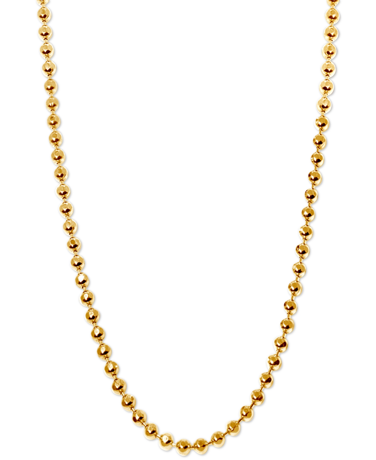 20" Ball Chain Necklace in 14k Gold - Yellow Gold