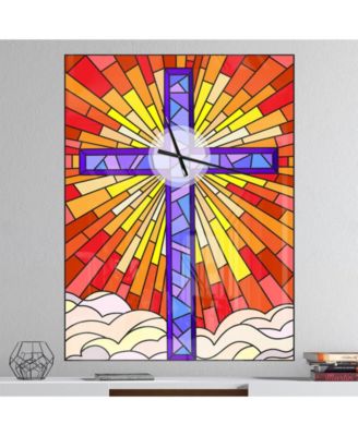 Design Art Designart Oversized Rustic Metal Wall Clock