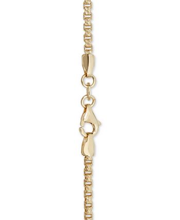Italian Gold - Textured Box Link 22" Chain Necklace in 14k Gold