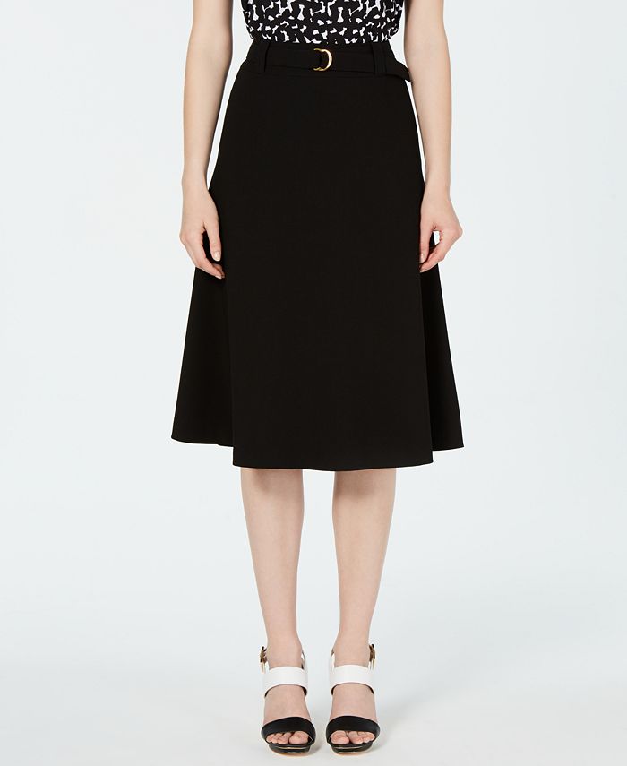 Calvin Klein Belted Midi Skirt & Reviews - Skirts - Women - Macy's