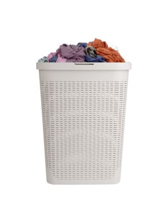 cream laundry basket