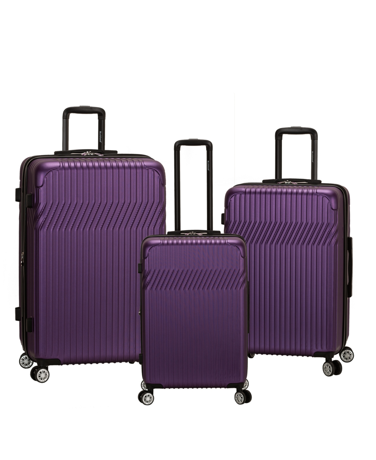 Pista 3-Pc. Hardside Spinner Luggage Set - Purple