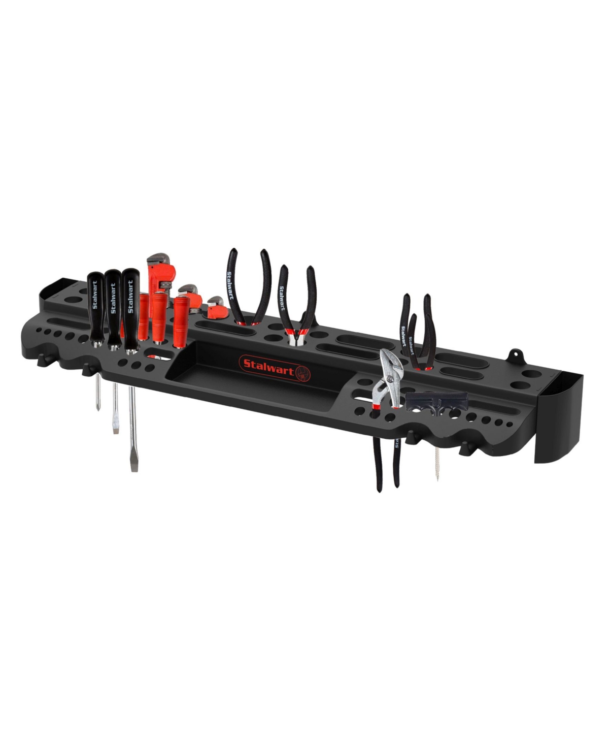 Wall Mountable Tool Storage Shelf for Garage, Shed or Work Shop Organization by Stalwart - Black