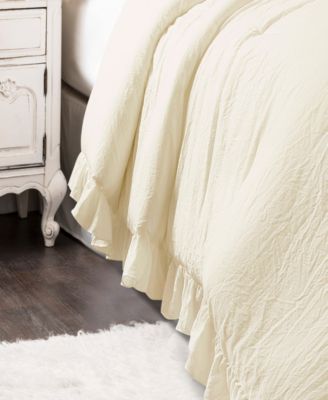 Reyna Comforter Lake Blue - Set Di Biancheria Da Letto Con Volant, 3