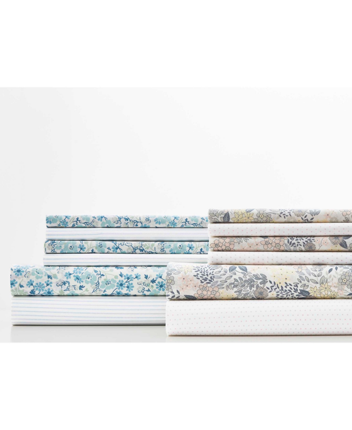 Laura Ashley Jaynie/ticking Stripe Sheet Set, Queen Bedding In Jaynie