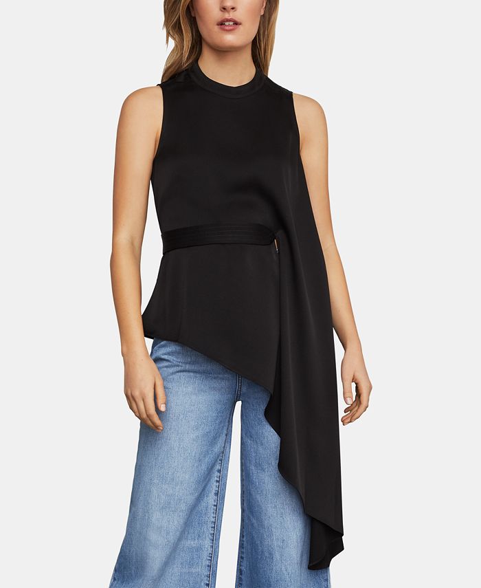 BCBGMAXAZRIA Asymmetrical Hem Peplum Top Macy s
