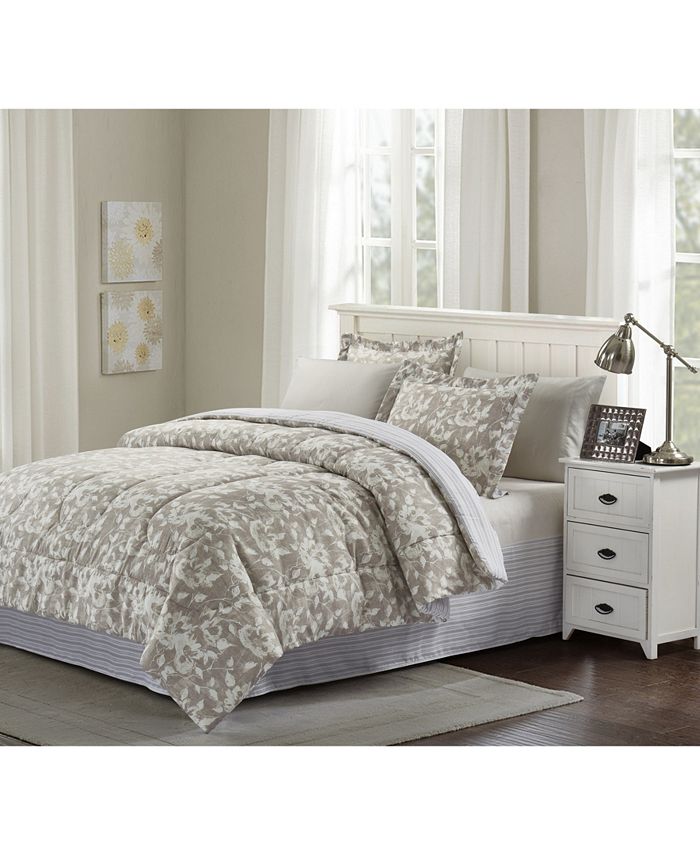 Brown & Grey Camille 8Piece BedinBag Set, Queen Macy's