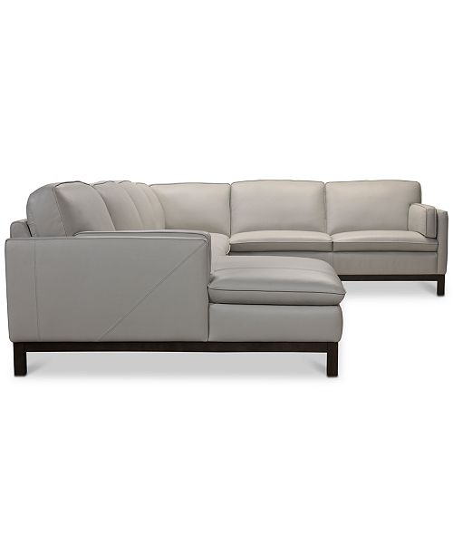 Furniture Virton 136 4 Pc Leather Chaise Sectional Sofa Created
