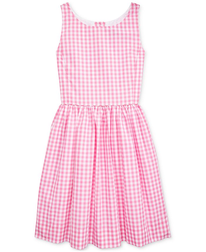 Polo Ralph Lauren Big Girls' Checkered Fit-and-Flare Dress, Created for ...