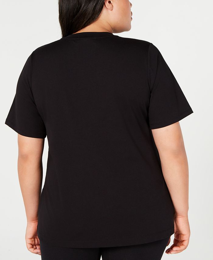 Michael Kors Plus Size Studded Logo Cotton T-Shirt - Macy's