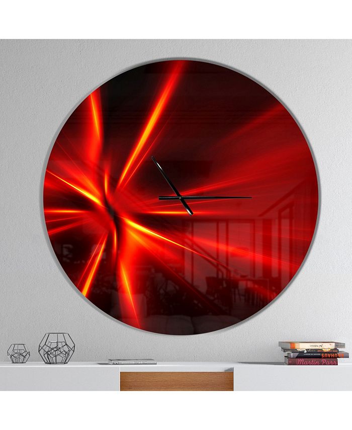 Design Art Designart Oversized Modern Round Metal Wall Clock 36 x 36