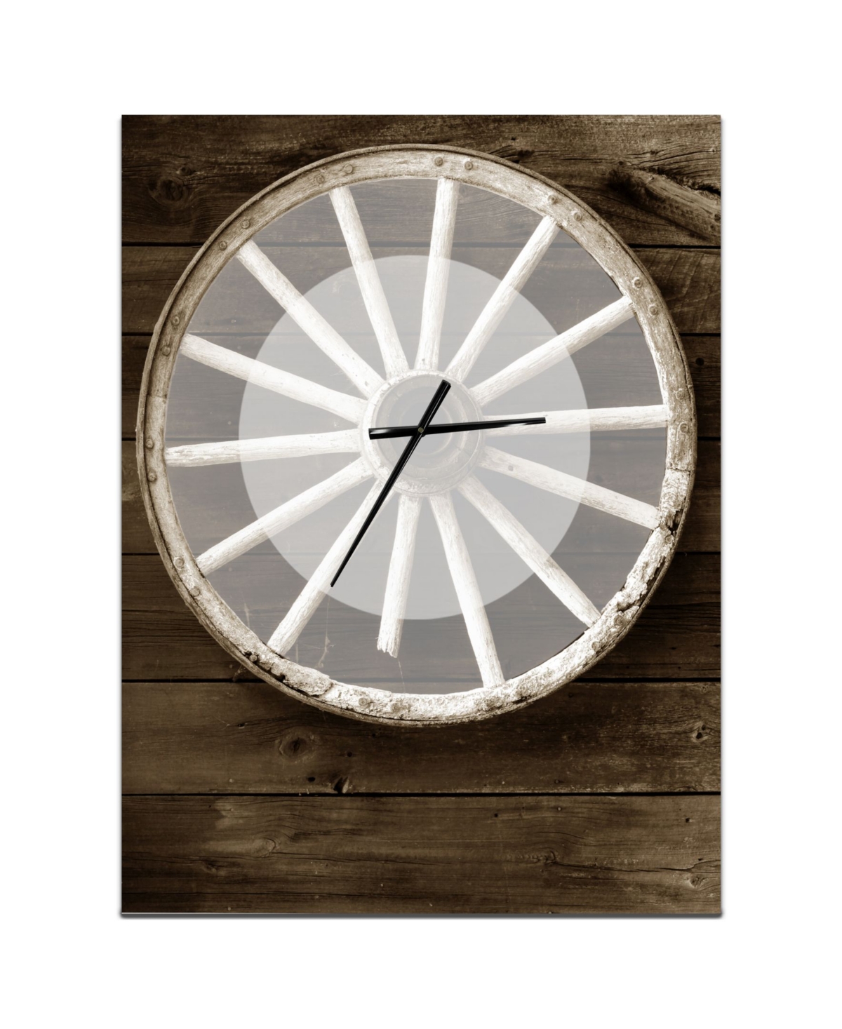 Designart Oversized Farmhouse Metal Wall Clock