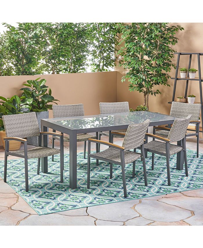 Furniture Luton Outdoor 7pc Dining Set, Quick Ship Macy's
