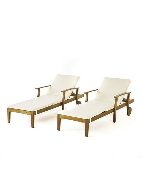 Noble House Perla Outdoor Chaise Lounge Set Of 2 Reviews Furniture Macy S