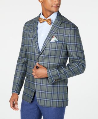 mens slim fit plaid blazer