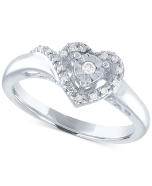 image of Diamond Heart Promise Ring (1/10 ct. t.w.) in Sterling Silver