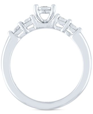 Diamond Bridal Set (1/5 ct. t.w.) in Sterling Silver