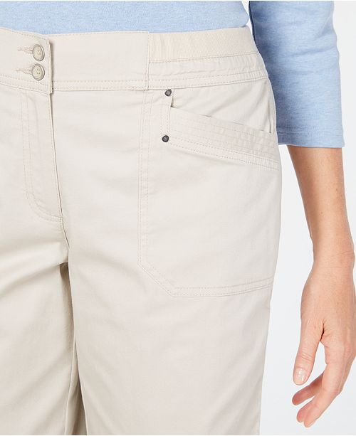 Karen Scott KnitWaistband Bermuda Shorts, Created for Macy's & Reviews