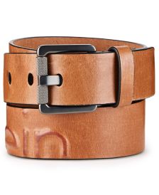 Men's Debossed Leather Belt