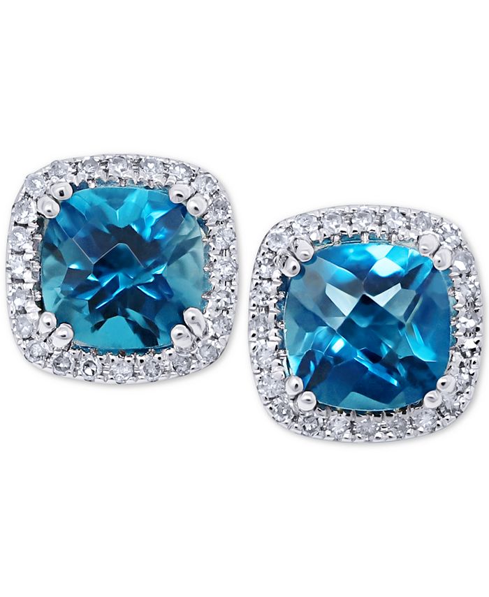 Macy's blue deals diamond earrings