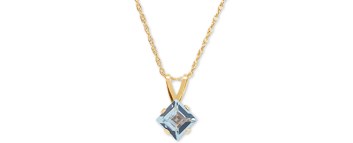 Macy's Gemstone 18" Pendant Necklace in 14k Gold