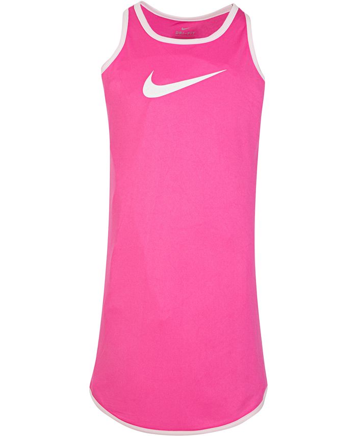Nike Little Girls Modern-Fit Dri-FIT Logo-Print Racerback Dress - Macy's