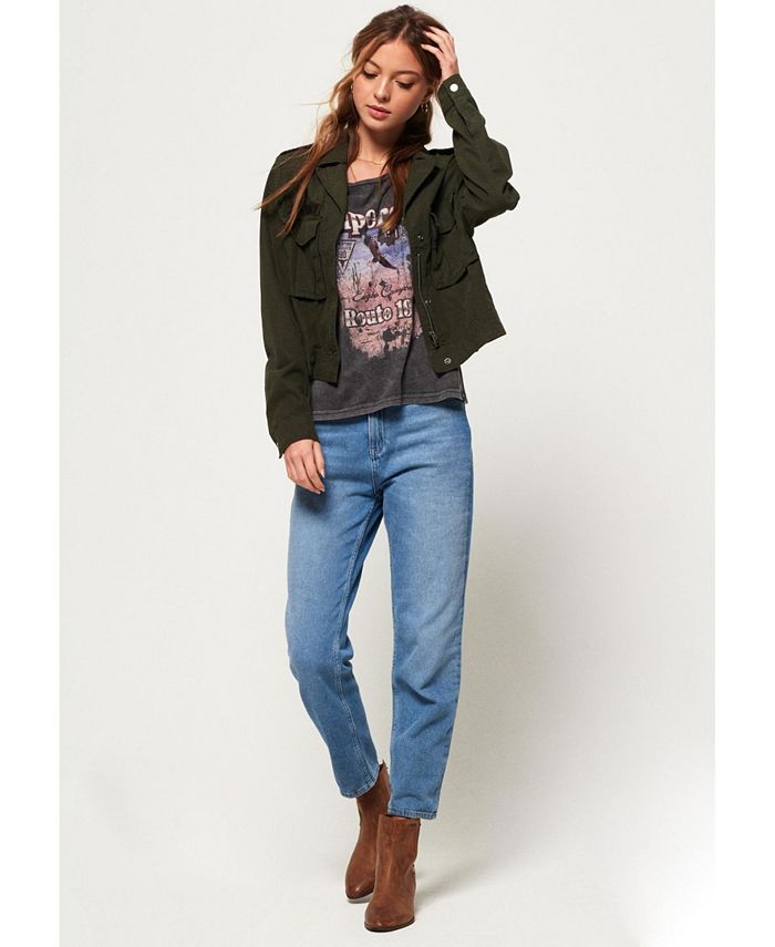 Macy's army green jacket top