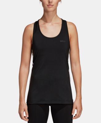 Adidas Design 2 Move 3-Stripe Racerback Tank Top - Macy's