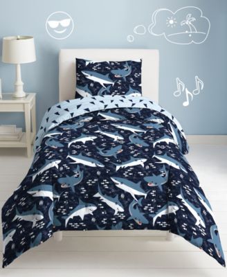 Dream Factory Sharks 3 Pc. Comforter Sets Bedding In Blue