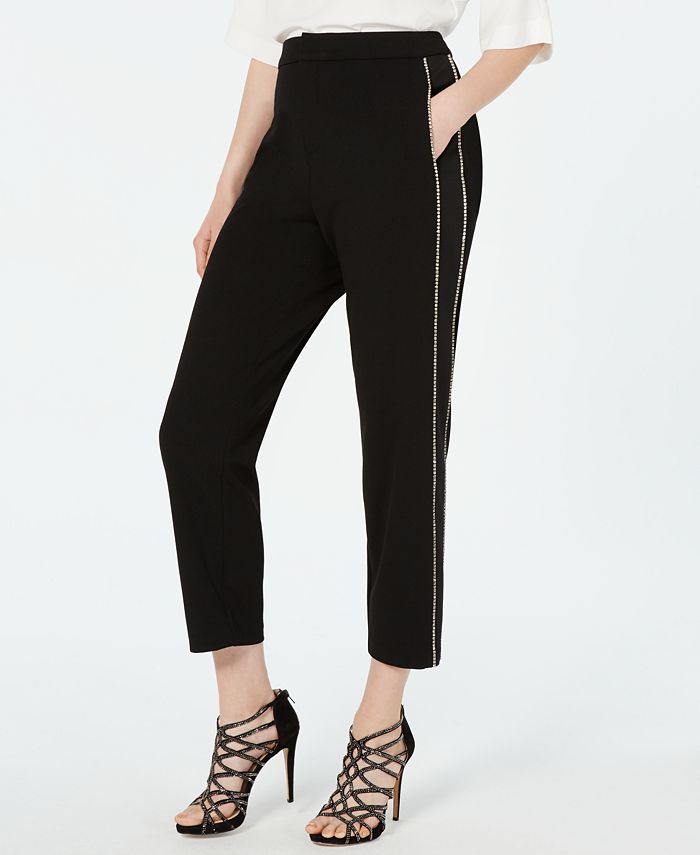 28th & Park Embellished Tuxedo Pants, Created for Macy's - Macy's