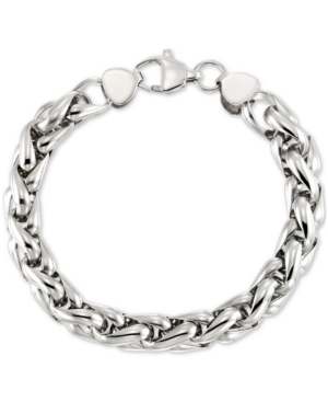 Shop Legacy For Men By Simone I. Smith Interlocking Oval Link Bracelet In Stainless Steel