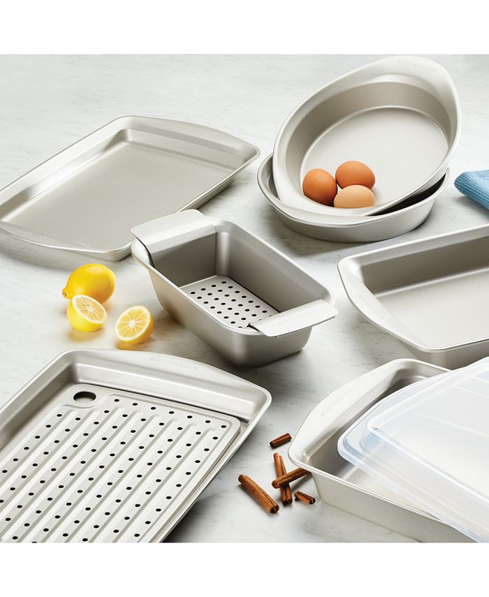 rachael ray 3 piece nonstick bakeware cookie pan set