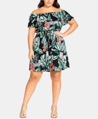 tropical dress plus size