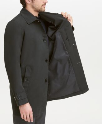 Men's Button-Front Water Resistant Rain Coat 