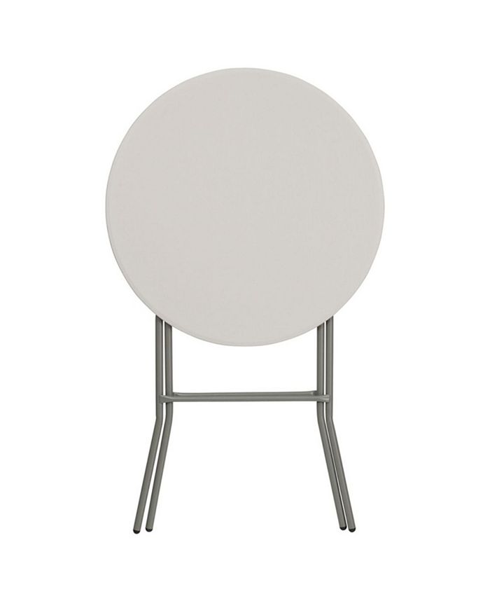 Offex 32" Round Granite White Plastic Bar Height Folding Table Macy's