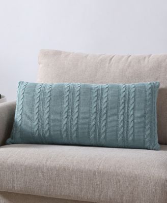 VCNY Home - Dublin Cable Knit Rectangular Decorative Pillow