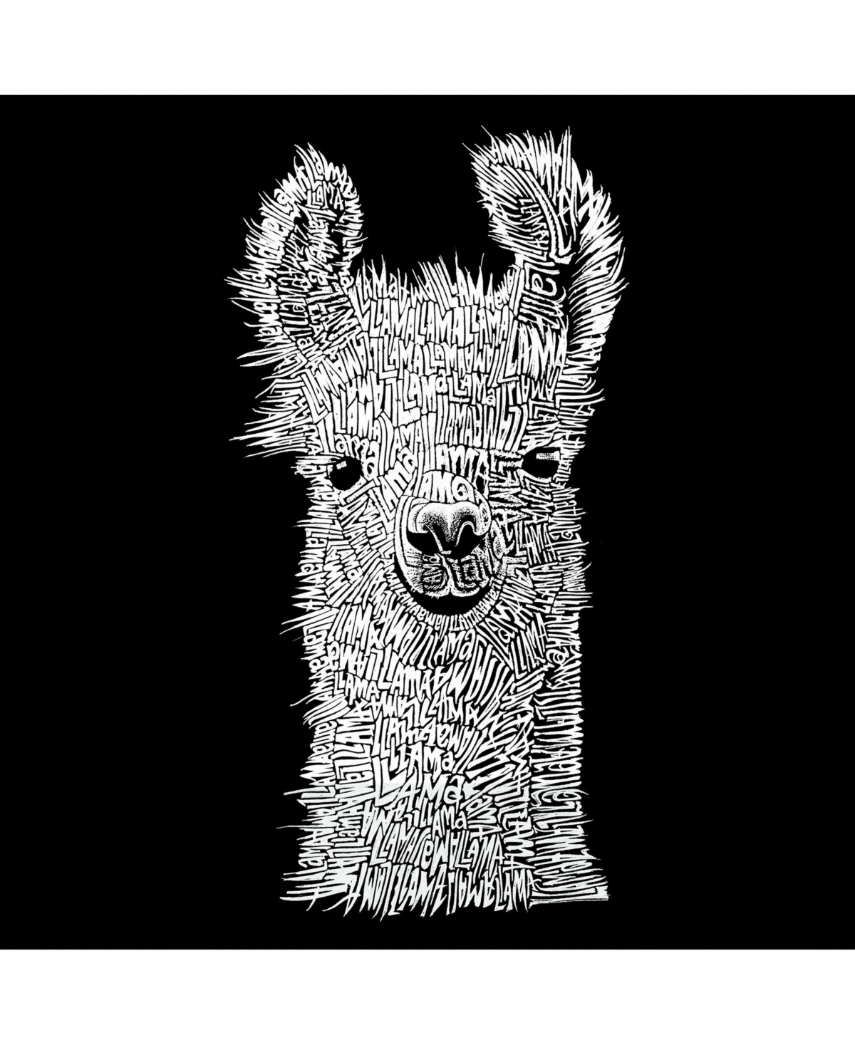 La Pop Art Mens Premium Blend Word Art T-Shirt - Llama