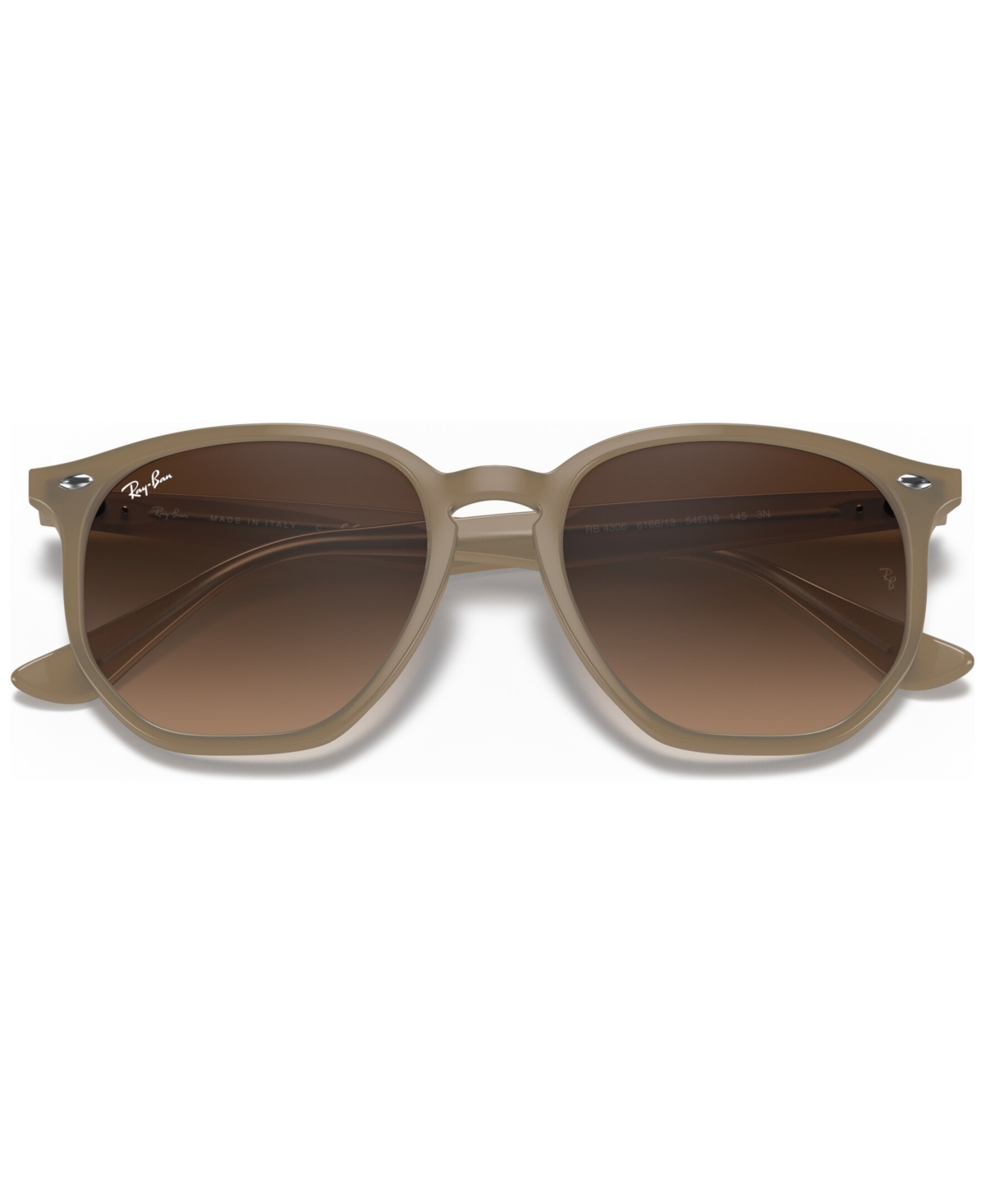 Ray Ban Sunglasses, Rb4306 54 In Opal Beige,brown Gradient Dark Brown