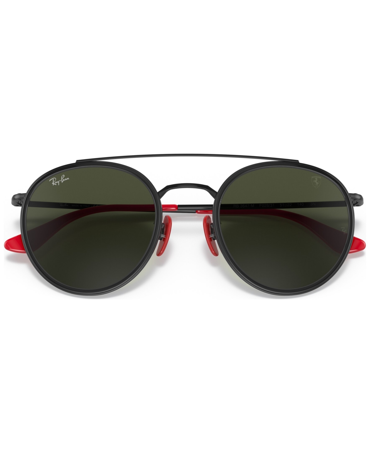 Shop Ray Ban Men's Sunglasses, Rb3647m Scuderia Ferrari Collection 51 In Black,green