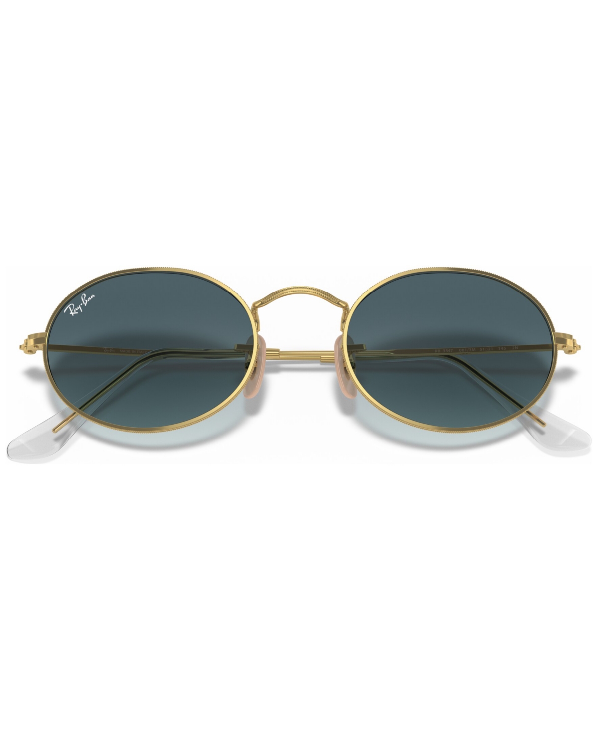 Shop Ray Ban Sunglasses, Rb3547 51 In Gold,blue Gradient Grey