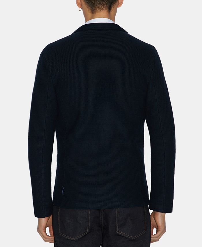 AX Armani Exchange Men's SlimFit Navy Knit Blazer Macy's