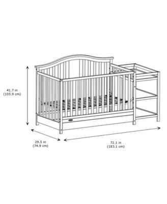 Solano 4-in-1 Convertible Crib & Changer with Drawer - Pebble Gray